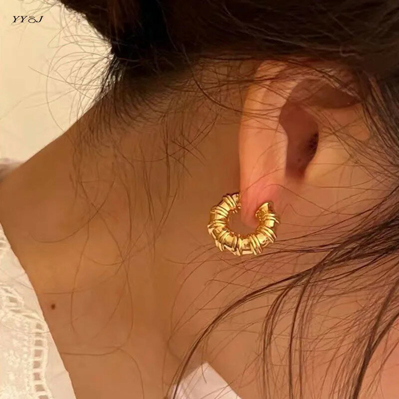 【クーポン利用で5920円】 ピアス プラント フープ ポール 植物 レディース 分厚い 竹 バンブー ボール..