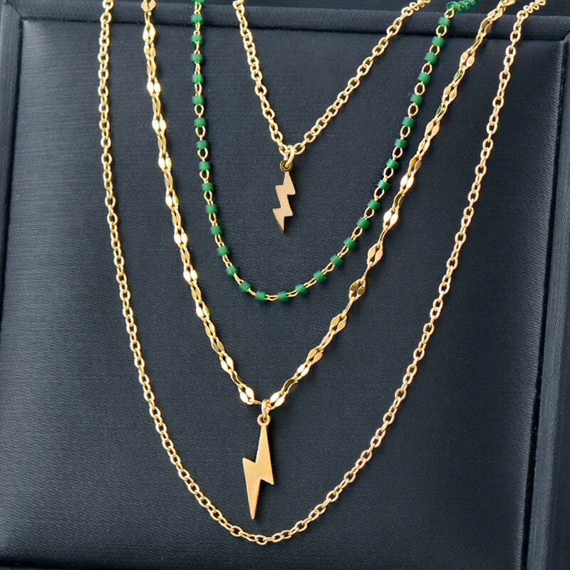 【送料無料】 チョーカー ネックレス ステンレス ゴールド チェーン レディース スチール 悪 エビル 目 アイズ カラー アクセサリー レイヤー 夏 サマー ジュエリー