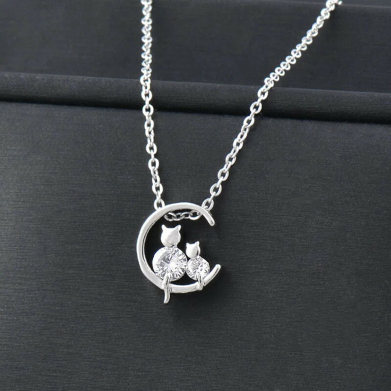 【送料無料】 チョーカー ペンダント ネックレス 動物 アニマル ステンレス シルバー チェーン ネコ レ..