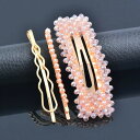 【クーポン利用で3610円】 ヘアクリップ 白 ホワイト 黒 ブラック クリスタル ブライダル ゴールド スイーツ ピンク お菓子 レディース スイート ヘアー...