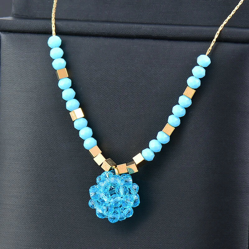 【送料無料】 チョーカー ネックレス クリスタル ステンレス 青 ブルー ゴールド レディース スチール カラー ファッション ジュエリー ネック アクセサリー