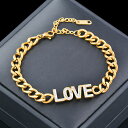 【クーポン利用で4040円】 ブレスレット ステンレス ゴールド シルバー LOVE レディース スチール Love レター カラー ジュエリー アクセサリー