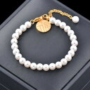 【クーポン利用で3950円】 ブレスレット ステンレス ゴールド パール 韓国 レディース スチール ファッション ハンド カラー ジュエリー アクセサリー