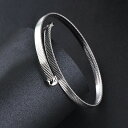 【クーポン利用で3640円】 バングル ブレスレット シルバー カブ レディース オープン カフ カラー ハンド ファッション ジュエリー