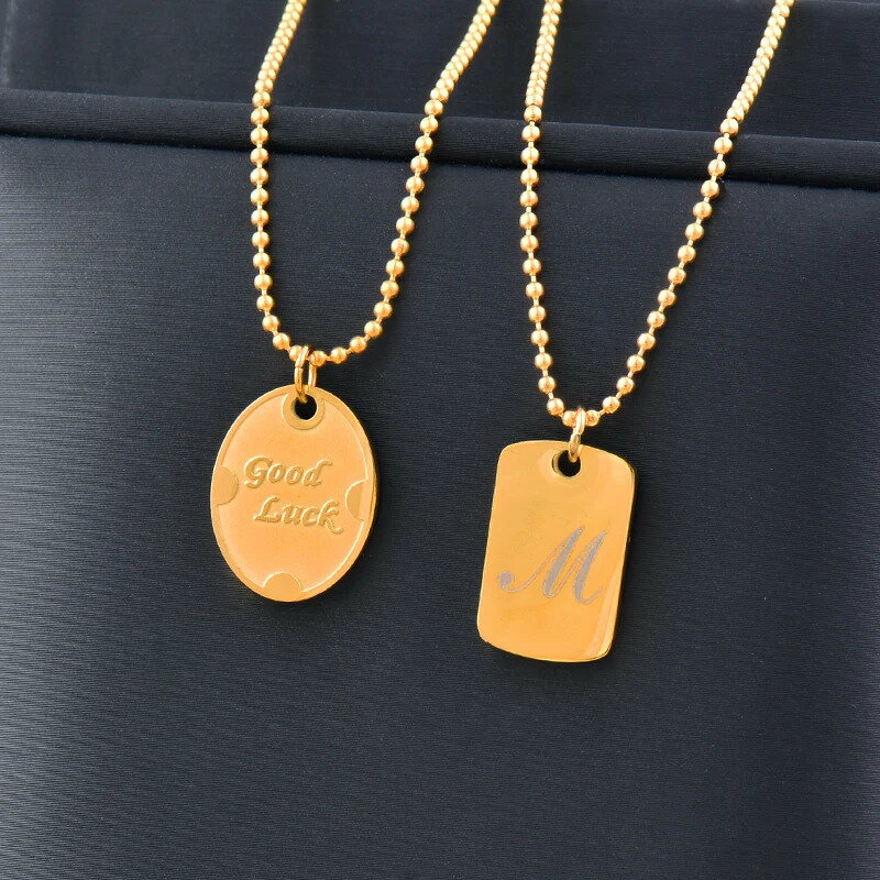 【送料無料】 チョーカー ペンダント ネックレス ステンレス ゴールド スクエア オバール チェーン レディース スチール 四角 カラー ファッション ジュエリー