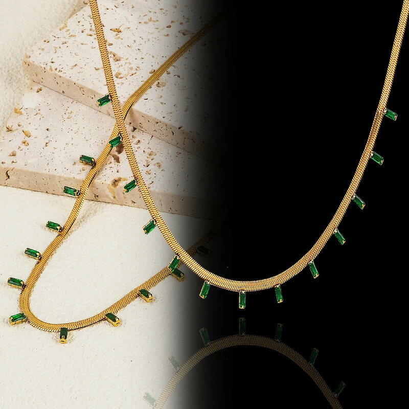 【送料無料】 チョーカー ネックレス 動物 アニマル ステンレス スクエア チェーン ストーン レディース スチール 蛇 スネイク ヘビ 襟 四角 ネック ファッション ジュエリー