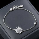 【クーポン利用で3670円】 ブレスレット 花 フラワー クリスタル シルバー チェーン ハート 鍵 星 レディース チャーム キー スター カラー ハンド ファッション ジュエリー