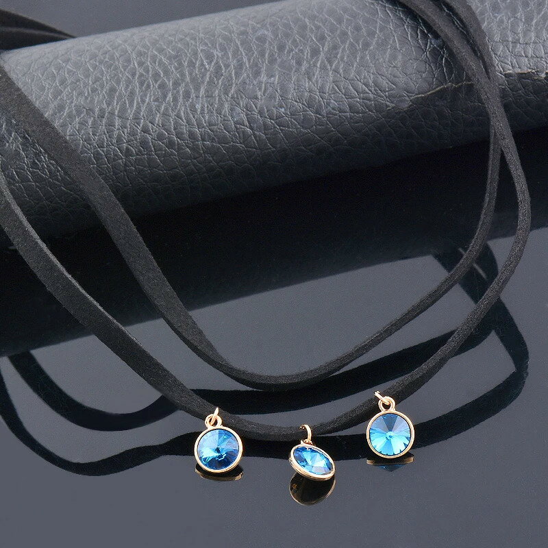 【送料無料】 チョーカー ペンダント ネックレス 黒 ブラック クリスタル レディース 2 レイヤー ファッション ジュエリー アクセサリー