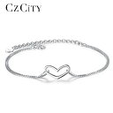 【クーポン利用で3050円】 ブレスレット シルバー シンプル プラント ハート リング LOVE レディース ブランド Love チャーム スタイル 繊細 スターリング 925 ガール 結婚式 ウェディング ファイン ジュエリー