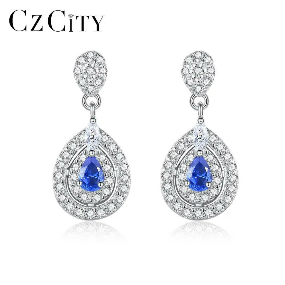 楽天FineJewelrys【クーポン利用で8020円】 ピアス ブライダル 青 ブルー オバール ストーン ドロップ レディース 水 BOHO ジェムストーン クラシック ファイン ジュエリー 結婚式 ウェディング アクセサリー 友達 クリスマス ギフト