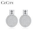 【クーポン利用で19310円】 ピアス ダイヤモンド ブライダル シルバー ラウンド リング レディース 925 スターリング 1ct モイサナイト スタッド カット ラボ 結婚式 ウェディング ジュエリー ギフト