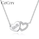 【送料無料】 チョーカー ペンダント ネックレス ジルコニア クリスタル チェーン ハート ピック LOVE レディース ダブル 小さい キュービック ジルコン...