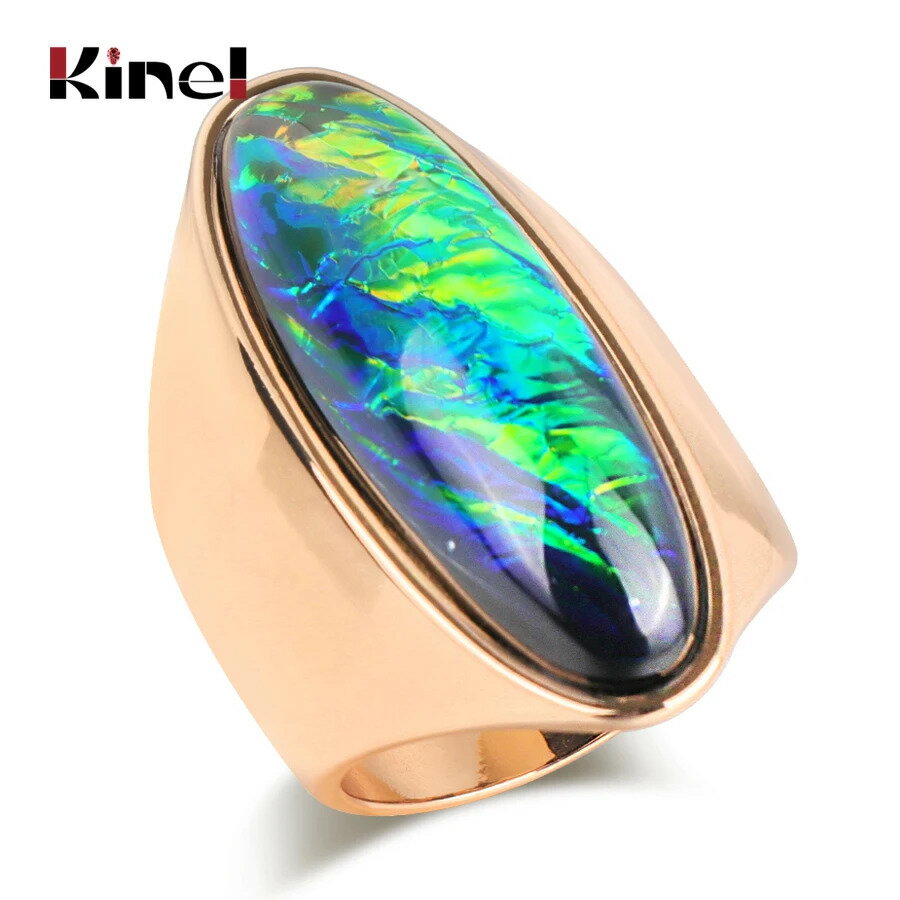 【送料無料】 指輪 リング ゴールド ストーン レディース ホット ファッション 大 カラー カラフル パーティ 贅沢 婚約 ジュエリー ベスト ギフト(4)