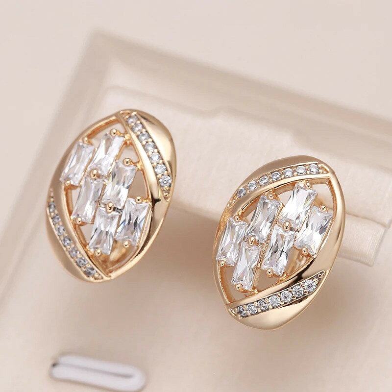 Green - 【送料無料】 】 ペンダント ピアス ジルコニア ゴールド レディース 585 ローズ カラー デイリー ファッション 結婚式 ウェディング ジュエリー 贅沢 ナチュラル ジルコン