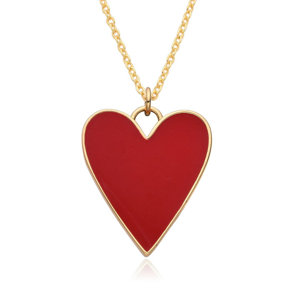 【送料無料】 チョーカー ペンダント ネックレス マルチカラー チェーン ハート レディース 26.5mm 新しい Y2K チャーム オイル ドリップ クリスマ...