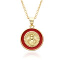 【送料無料】 チョーカー ペンダント ネックレス アメリカ ラウンド 揺れる レディース ヨーロッパ オイル ドリップ カトリック バージン メアリー チャーム...