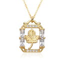 【送料無料】 チョーカー ペンダント ネックレス ジルコニア ゴールド スクエア プラント キング 木の葉 リーフ 植物 レディース メンズ カラー 透かし 長...