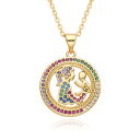 【送料無料】 チョーカー ペンダント ネックレス マルチカラー ジルコニア ゴールド コイン レディース カラー OM シンボル 赤ちゃん ベイビー ハンド フ...