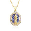 【送料無料】 チョーカー ペンダント ネックレス ジルコニア ゴールド オバール ピック シェル レディース カラー ユダ グアダルーペ チャーム キュービック...