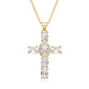【送料無料】 チョーカー ペンダント ネックレス ジルコニア ゴールド クロス キング レディース メンズ ヒップホップ カラー マイクロインレイド ジルコン ...