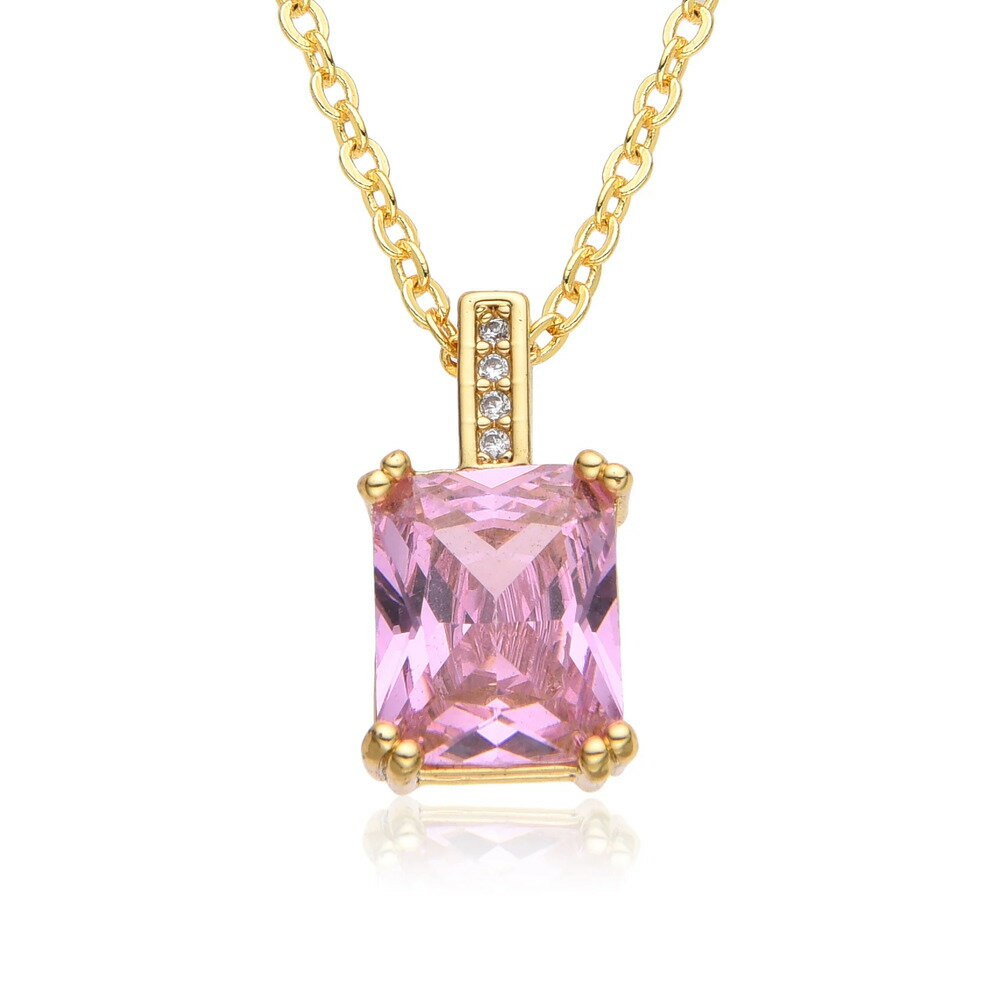 【送料無料】 チョーカー ペンダント ネックレス 緑 グリーン ジルコニア ゴールド スクエア チェーン ラウンド レディース Ins カラー 長方形 四角 チ...