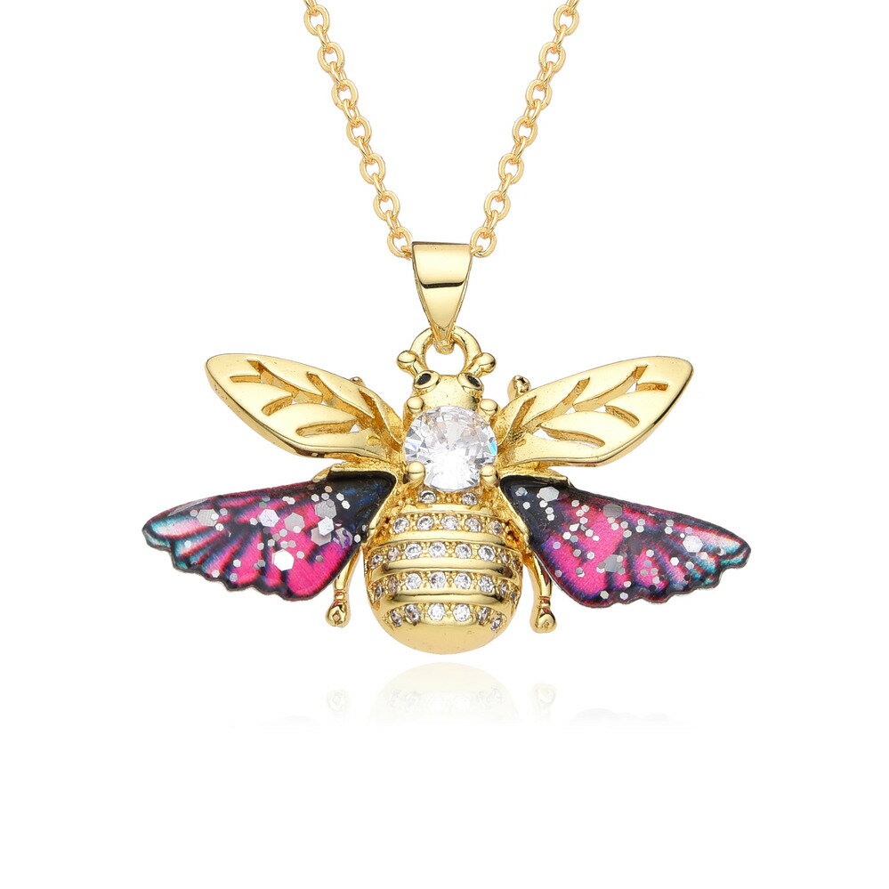 【送料無料】 チョーカー ペンダント ネックレス ゴールド チェーン キング レジン 昆虫 レディース 新しい Y2K カラフル 蜂 ハチ ビー チャーム カラ...