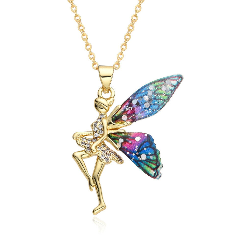 【送料無料】 チョーカー ペンダント ネックレス ゴールド チェーン キング レジン レディース 新しい Y2K カラー 天使 チャーム カラフル フェアリー ...