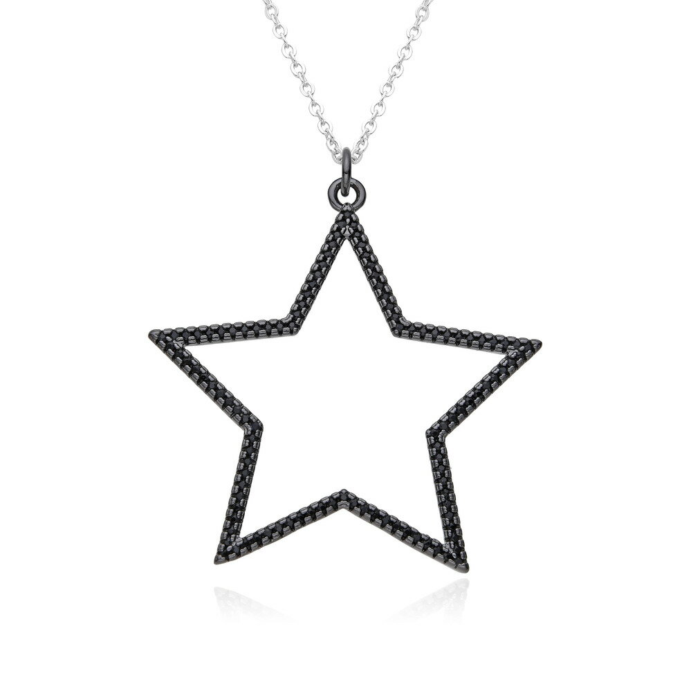 【送料無料】 チョーカー ペンダント ネックレス 黒 ブラック ゴールド チェーン 星 レディース メンズ パンク カラー 透かし スター チャーム 象眼細工 ...