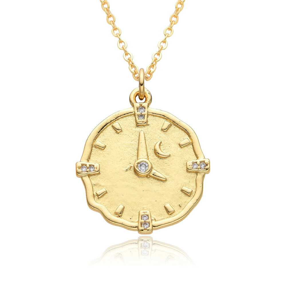 【送料無料】 チョーカー ペンダント ネックレス ジルコニア ビンテージ ゴールド コッパー カッパー 揺れる レディース マイクロインレイド ジルコン 幾何学...