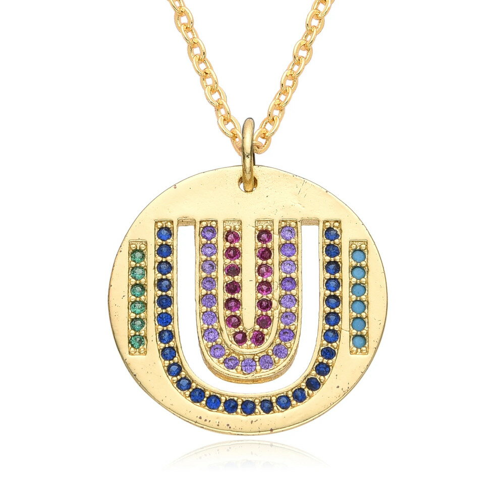 【送料無料】 チョーカー ペンダント ネックレス ゴールド ラウンド キング コイン レディース Y2K カラフル フル 象眼細工 CZ 透かし チャーム カラ...