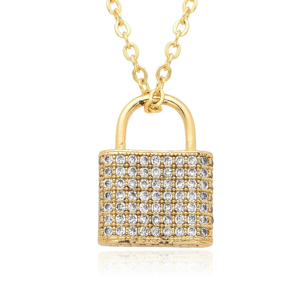 【送料無料】 チョーカー ペンダント ネックレス ゴールド LOVE レディース Y2K カラー Love ロック チャーム カラフル 象眼細工 CZ Ig ミ...