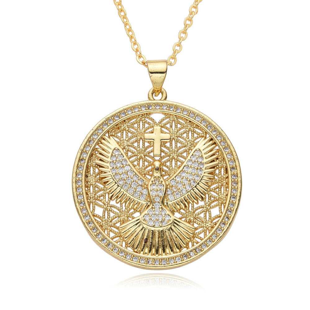 【送料無料】 チョーカー ペンダント ネックレス 動物 アニマル ゴールド チェーン ラウンド ハート 鳥 レディース カラー 鷲 イーグル バード バッファロ...