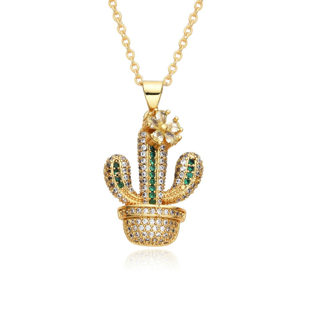 【送料無料】 チョーカー ペンダント ネックレス 花 フラワー ゴールド チェーン プラント 木の葉 リーフ 植物 レディース カラー カクタス サボテン チャ...