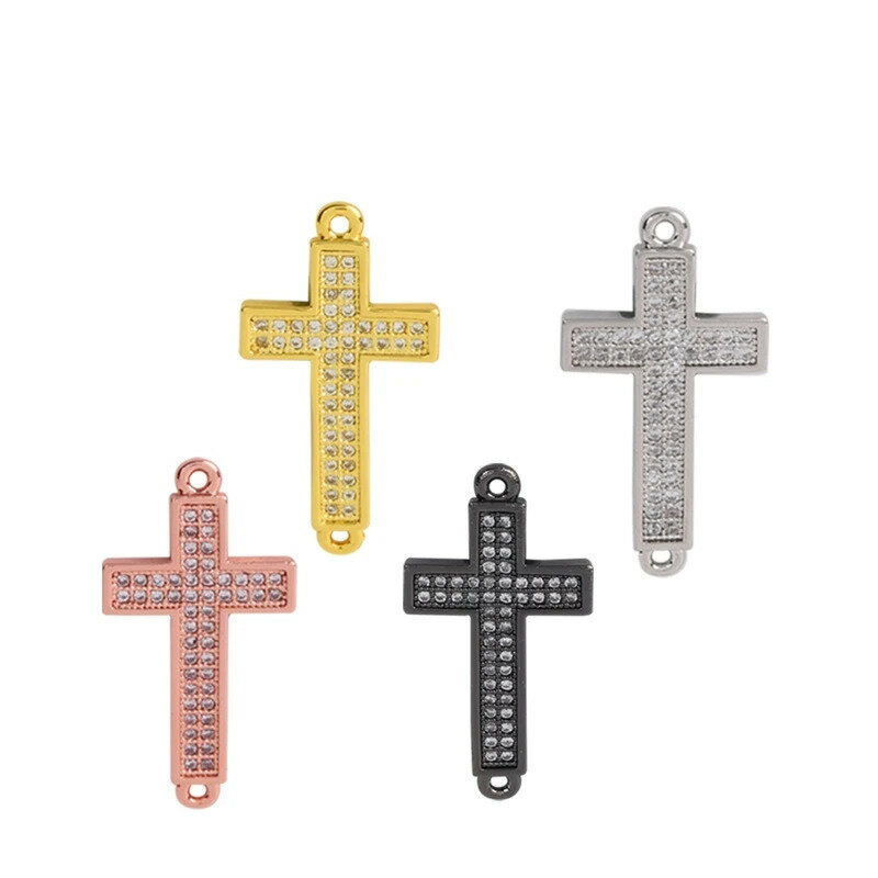 【クーポン利用で3420円】 ブレスレット ネックレス ジルコニア クロス ピック キング ビーズ 真鍮 レ..