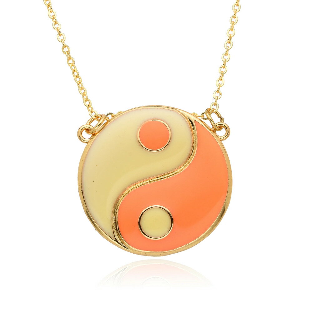 【送料無料】 チョーカー ペンダント ネックレス ラウンド キング タイ レディース カラフル 陰 陽 チャーム 8 トリグラム ダイアグラム ジュエリー メイ...