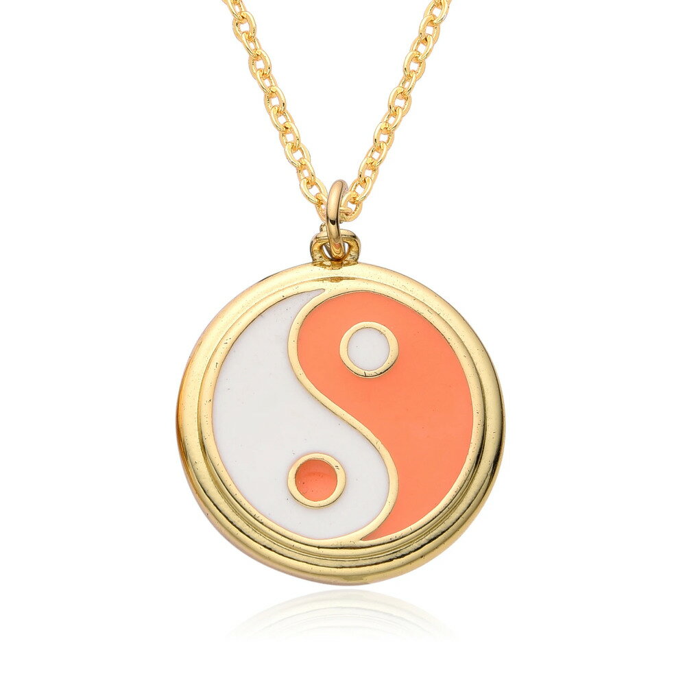 【送料無料】 チョーカー ペンダント ネックレス チェーン ラウンド タイ レディース カラフル 陰 陽 チャーム 8 トリグラム ダイアグラム ジュエリー ア...