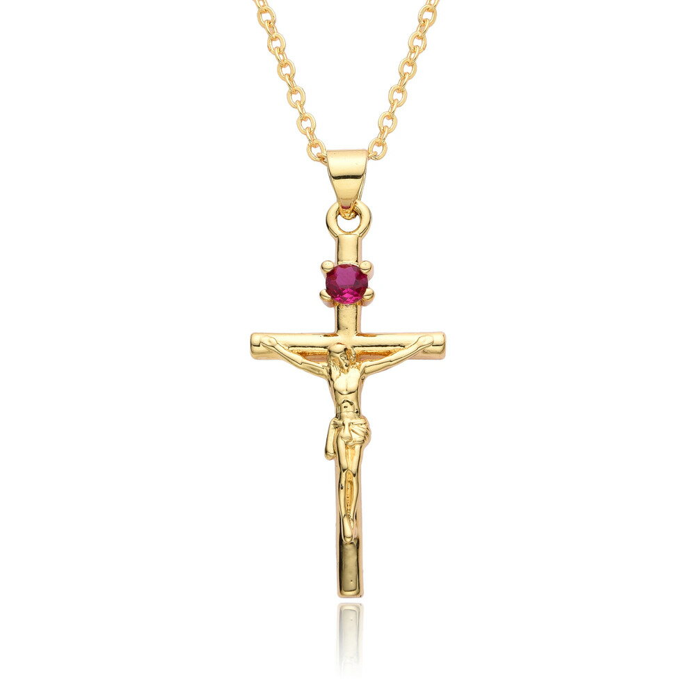 【送料無料】 チョーカー ペンダント ネックレス ジルコニア ゴールド クロス レトロ レディース メンズ ファッション マイクロインレイド ジルコン カラー ...