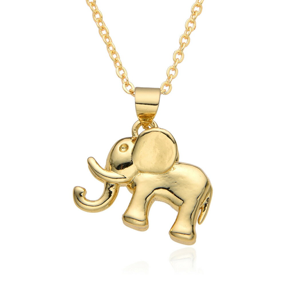 【送料無料】 チョーカー ペンダント ネックレス 動物 アニマル 黒 ブラック ゴールド チェーン ゾウ ネコ レディース カラー アニメーション チャーム カ...