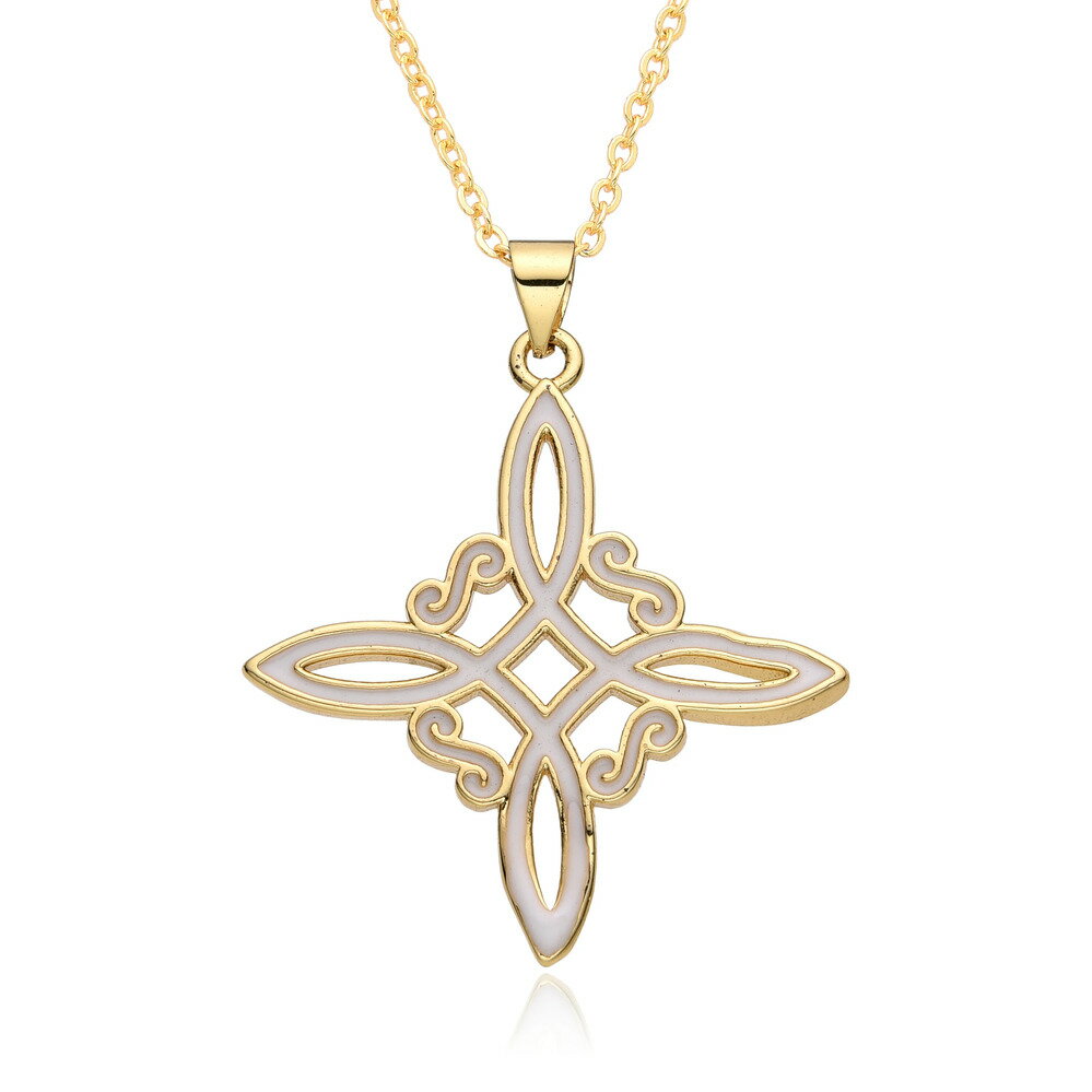 【送料無料】 チョーカー ペンダント ネックレス アイルランド 白 ホワイト 黒 ブラック ゴールド リボン レディース カラー ケルト 結び目 チャーム 魔術...