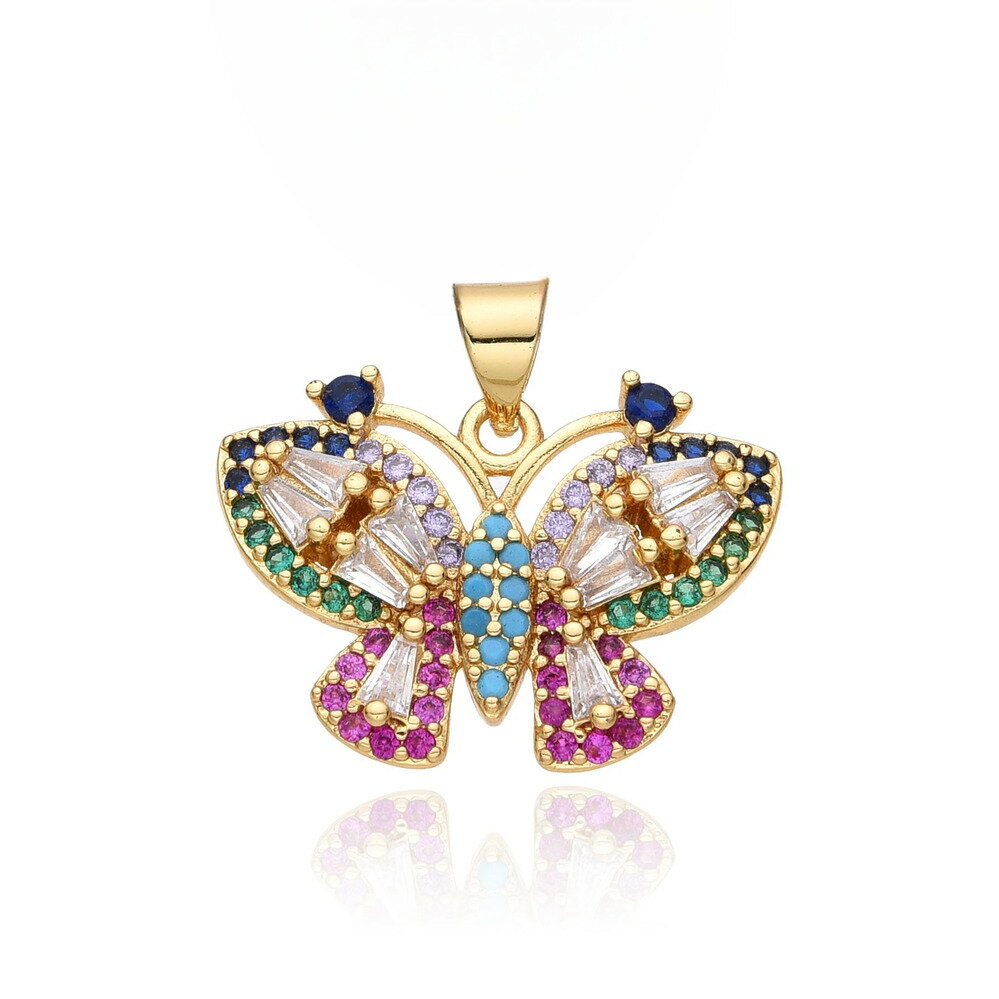 【送料無料】 チョーカー ペンダント ネックレス 蝶 バタフライ インセクト ゴールド チェーン 昆虫 レディース 新しい Y2K カラー チャーム カラフル ...