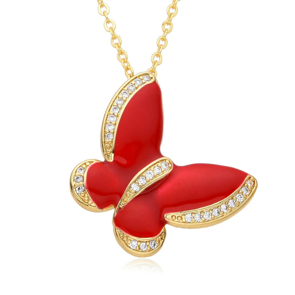 【送料無料】 チョーカー ペンダント ネックレス 蝶 バタフライ レインボー インセクト ゴールド チェーン 昆虫 レディース 新しい Y2K 虹 カラー チャ...