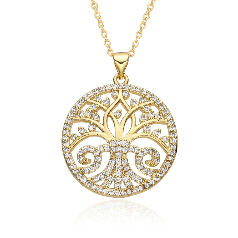 【送料無料】 チョーカー ペンダント ネックレス マルチカラー ジルコニア ビンテージ ゴールド プラント キング ビーズ 木の葉 リーフ 植物 レディース カ...