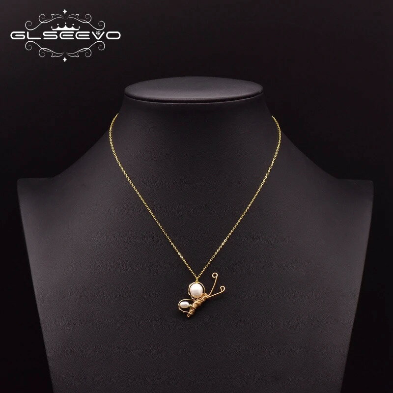 楽天FineJewelrys【クーポン利用で5740円】 ペンダント ネックレス 蝶 バタフライ インセクト シルバー パール 昆虫 レディース オリジナル ナチュラル フレッシュ 水 ハンドメイド カップル 925 ジュエリー