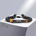 【クーポン利用で4520円】 ブレスレット 黒 ブラック ビーズ メンズ WWJD 調整可能 リストバンド クリスチャン 祈り 信仰 フェイス ジュエリー(4)