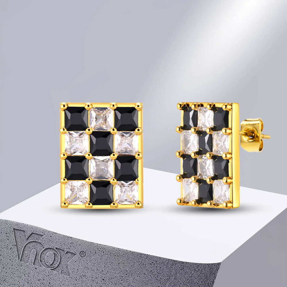 【クーポン利用で4510円】 ピアス 白 ホワイト 黒 ブラック ジルコニア スクエア ストーン ボート ピッ..