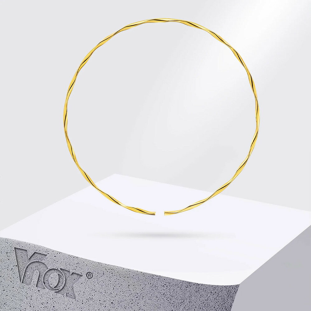 【送料無料】 チョーカー ネックレス ステンレス ゴールド シンプル メタル レディース 3mm ツイスト スチール トルク プレート クラシック 襟 ジュエリ...