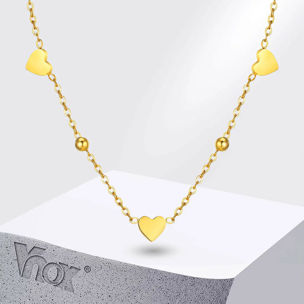 【送料無料】 チョーカー ネックレス ステンレス チェーン シンプル ハート LOVE レディース 衛星 ガール Love スチール ミニマリスト 襟