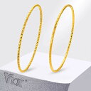 【クーポン利用で3900円】 バングル ブレスレット ゴールド メタル カブ メンズ レディース ファセット カット ガール 2mm プレート カフ キッズ ジ...
