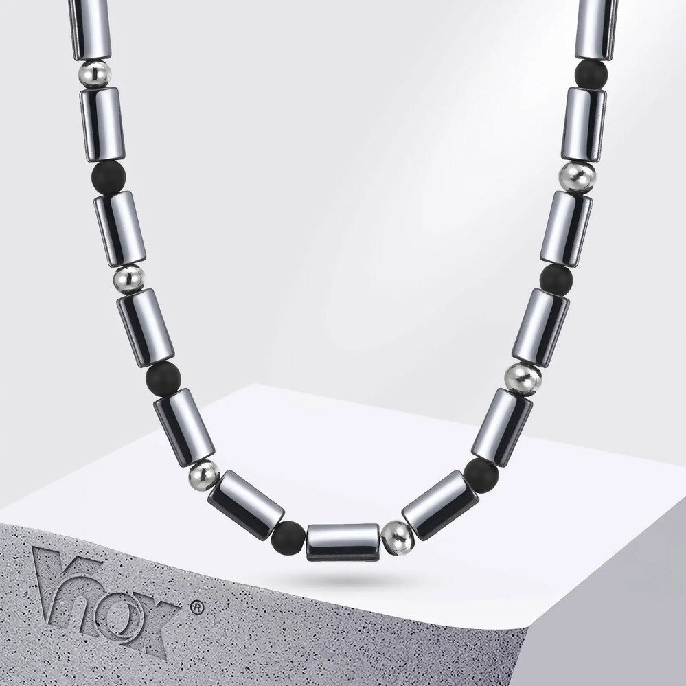 【送料無料】 チョーカー ネックレス スクエア ストーン ビーズ リング レディース メンズ ヘマタイト ヒーリング セラピー 安心 不安 長方形 四角 ヨガ ...