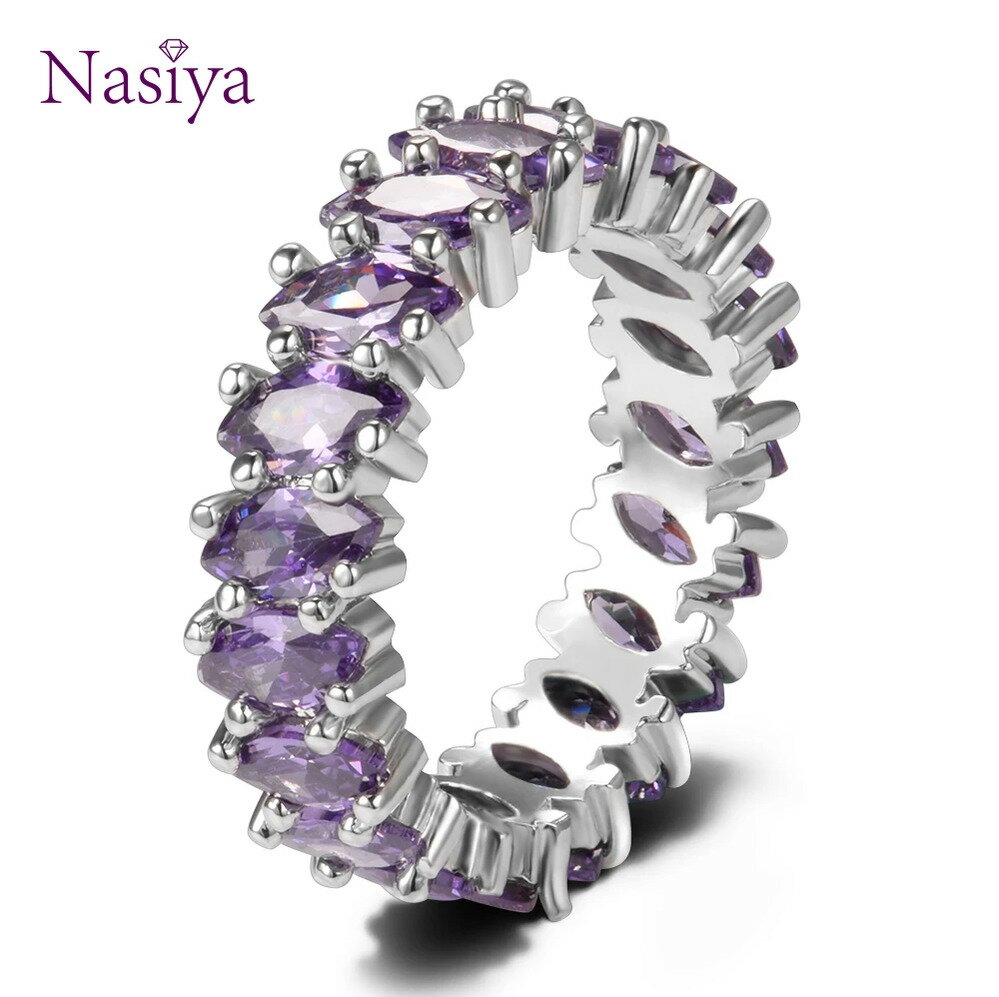 【送料無料】 指輪 リング 紫 パープル シルバー ラウンド レディース 贅沢 アメジスト カラー 記念日 婚約 ファッション ガール デイリー パーティ ギフ...